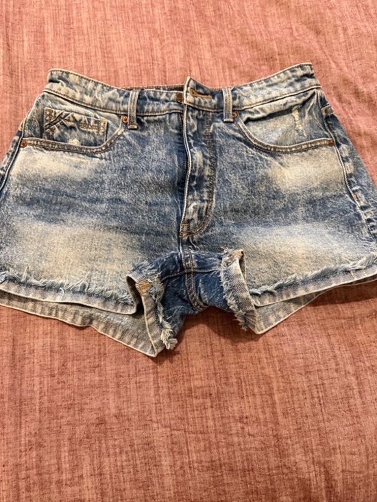 Burberry Pants - Burberry Light Blue Distressed Denim Shorts